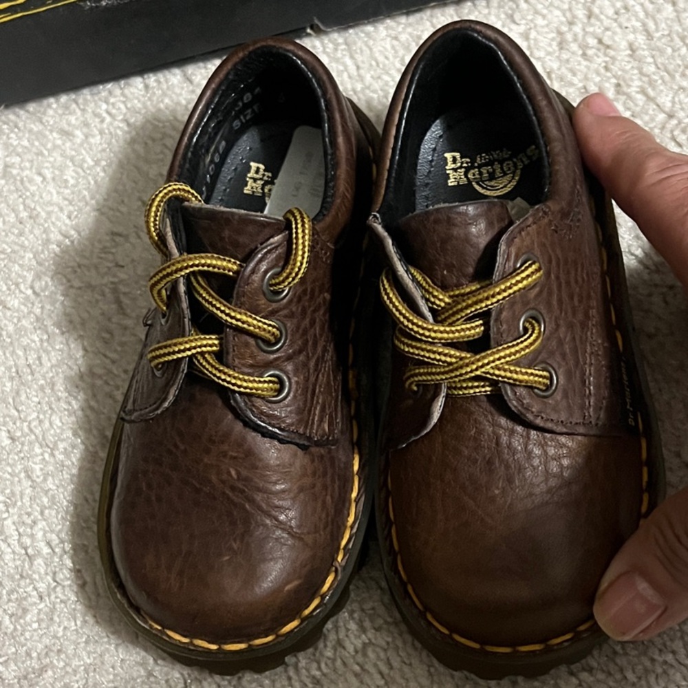 Kids Dark Brown Leather Lace-Up Shoes - Adorable!  Firm price